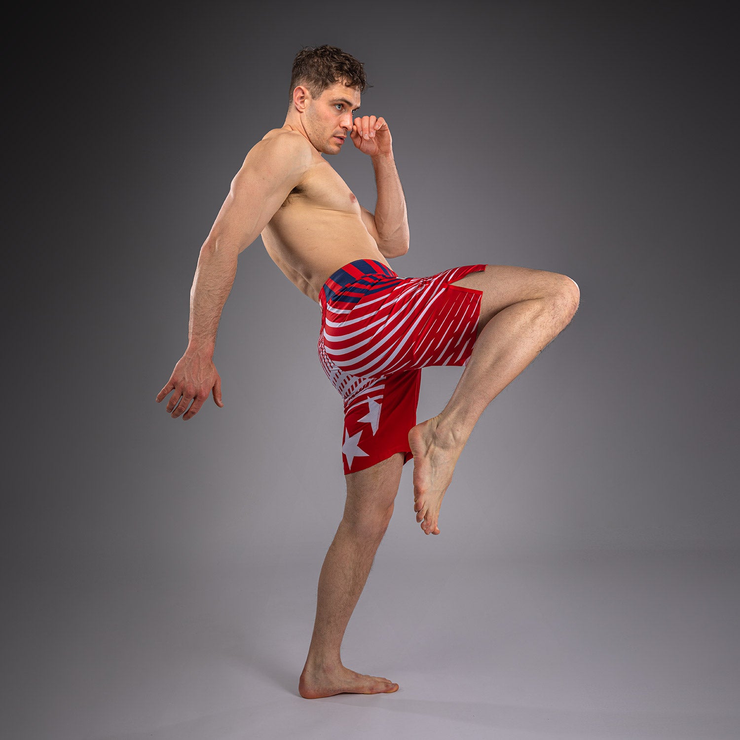 ufc-freedom-250-by-venum-authentic-fight-night-fight-shorts-long-fit-rot-herren image 5