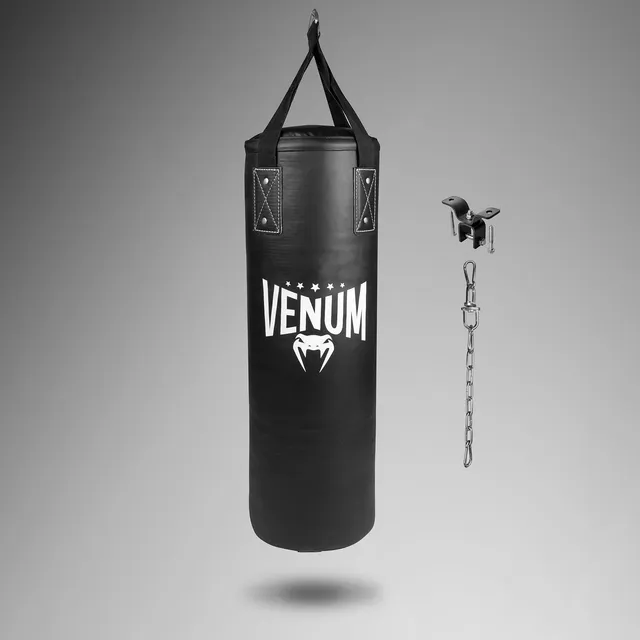venum-origins-boxsack-schwarz-wei-inkl-deckenhalterung image 1