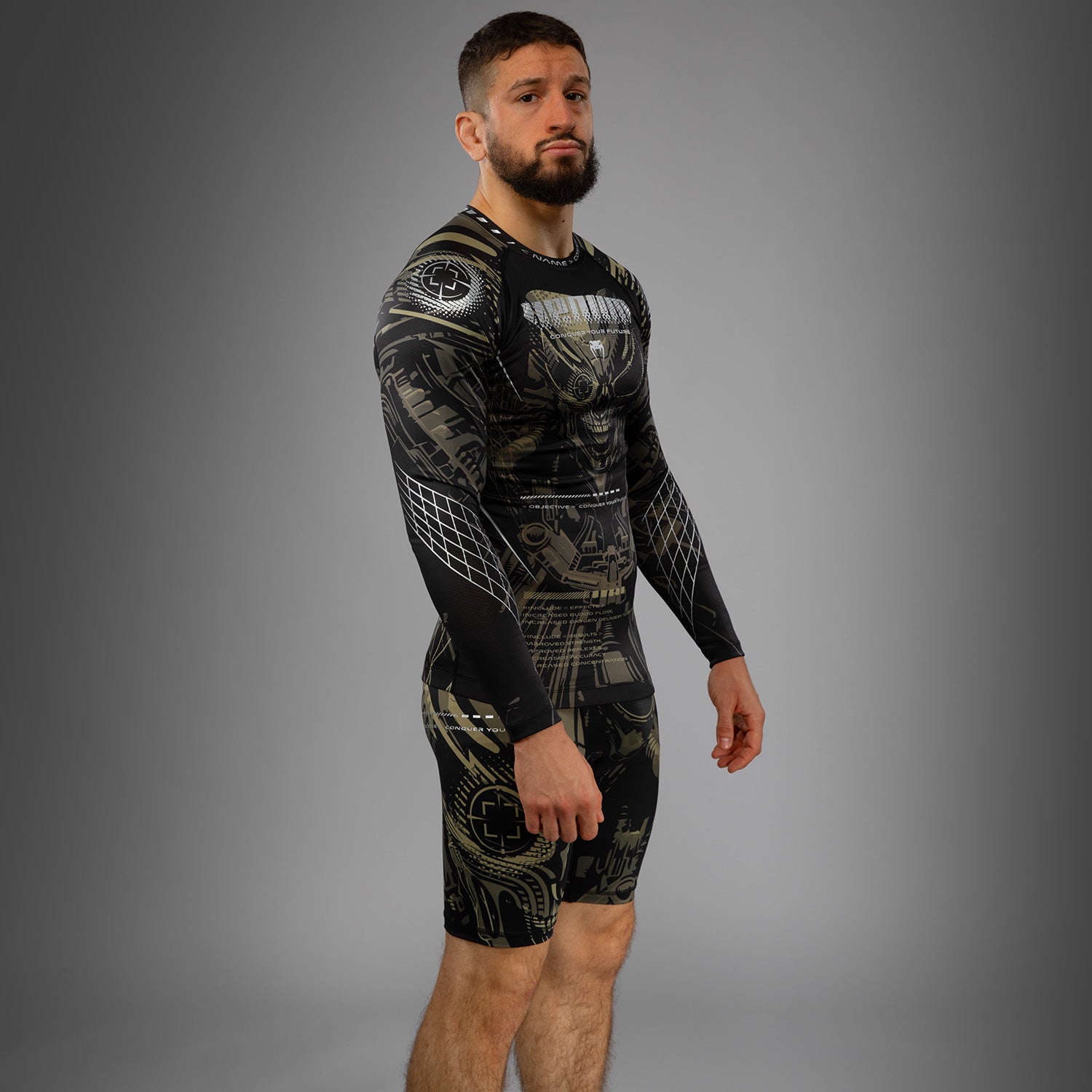 venum-invader-langarm-rashguard-schwarz-sand image 2