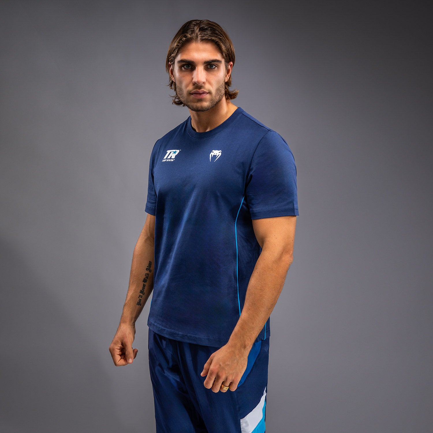 venum-x-top-rank-original-herren-t-shirt-marineblau image 2