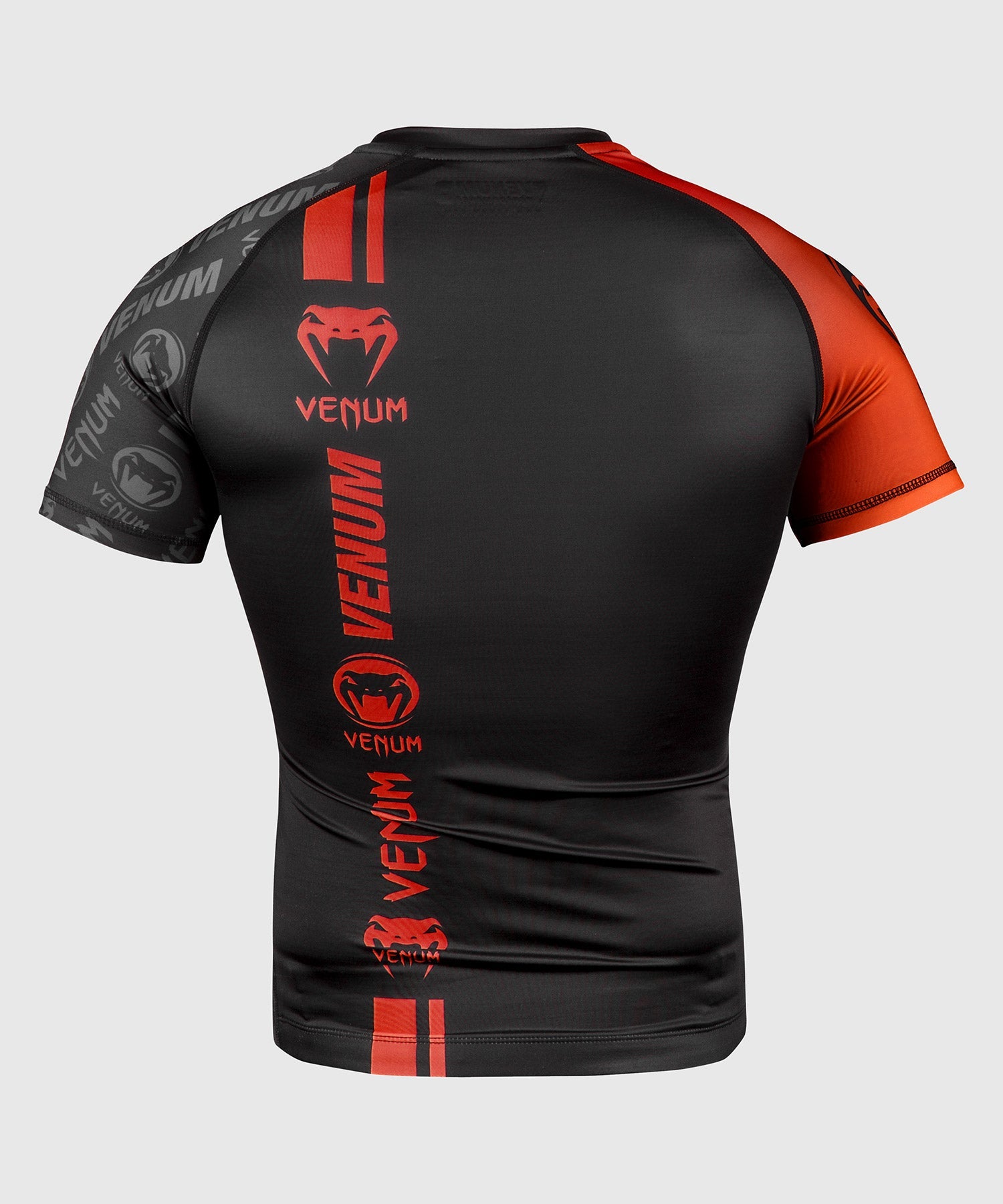 venum-logos-rashguard-kurzarm-schwarz-rot image 2