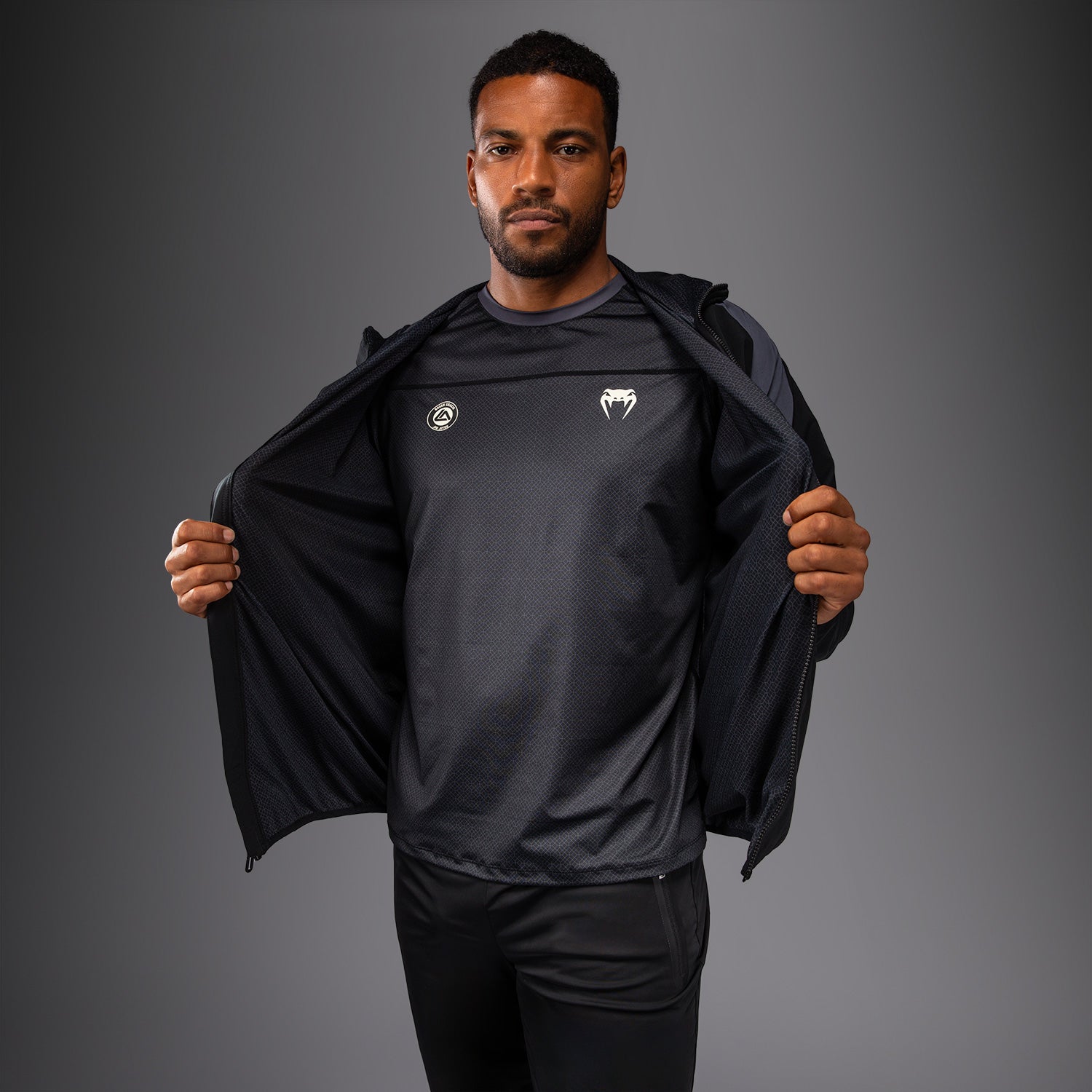 venum-x-roger-gracie-academy-trackjacke-schwarz image 6