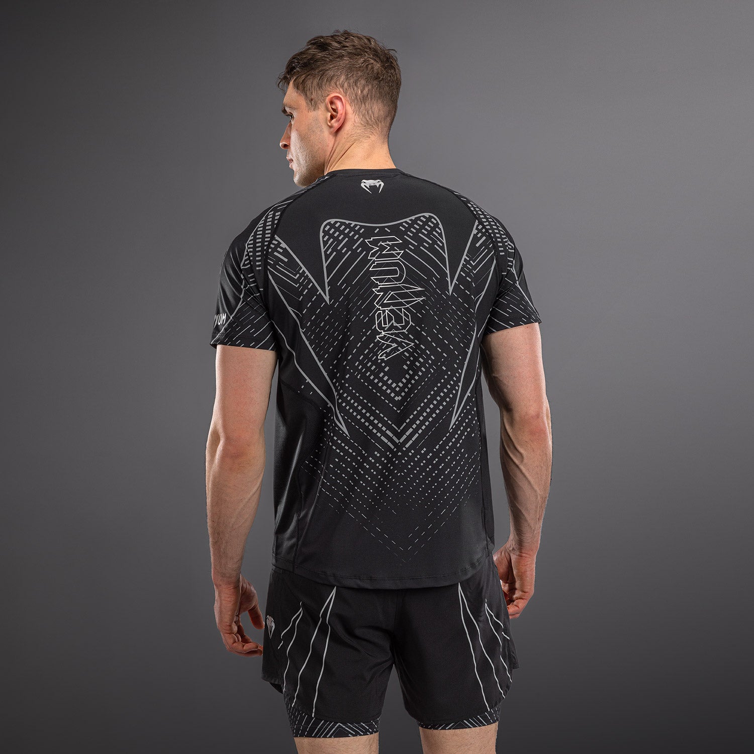 venum-midnight-fury-dry-tech-t-shirt-herren-schwarz-grau-silber image 4