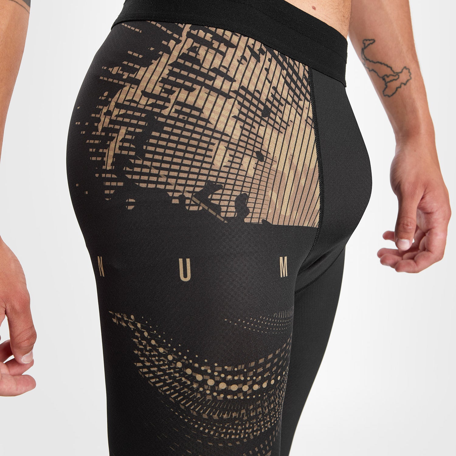 venum-gorilla-jungle-kompressionshose-schwarz-sand image 5