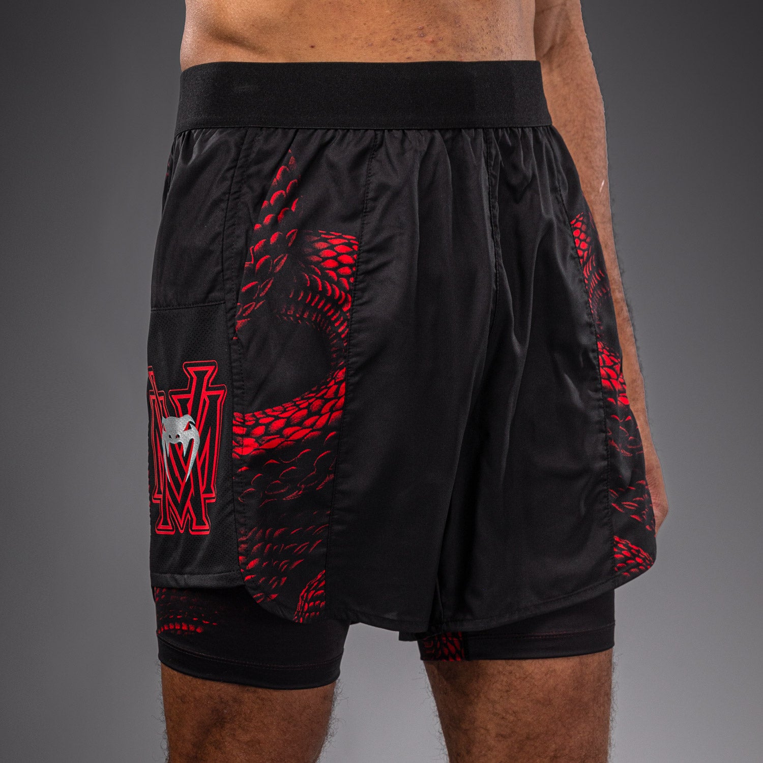 venum-matupa-trainingsshorts-schwarz-rot-silber image 5