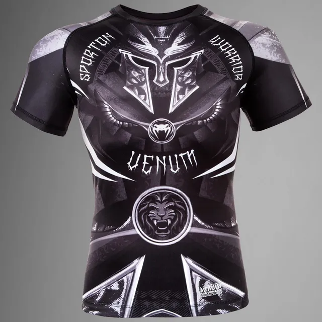 venum-gladiator-3-0-rashguard-kurzarm-schwarz-wei image 1