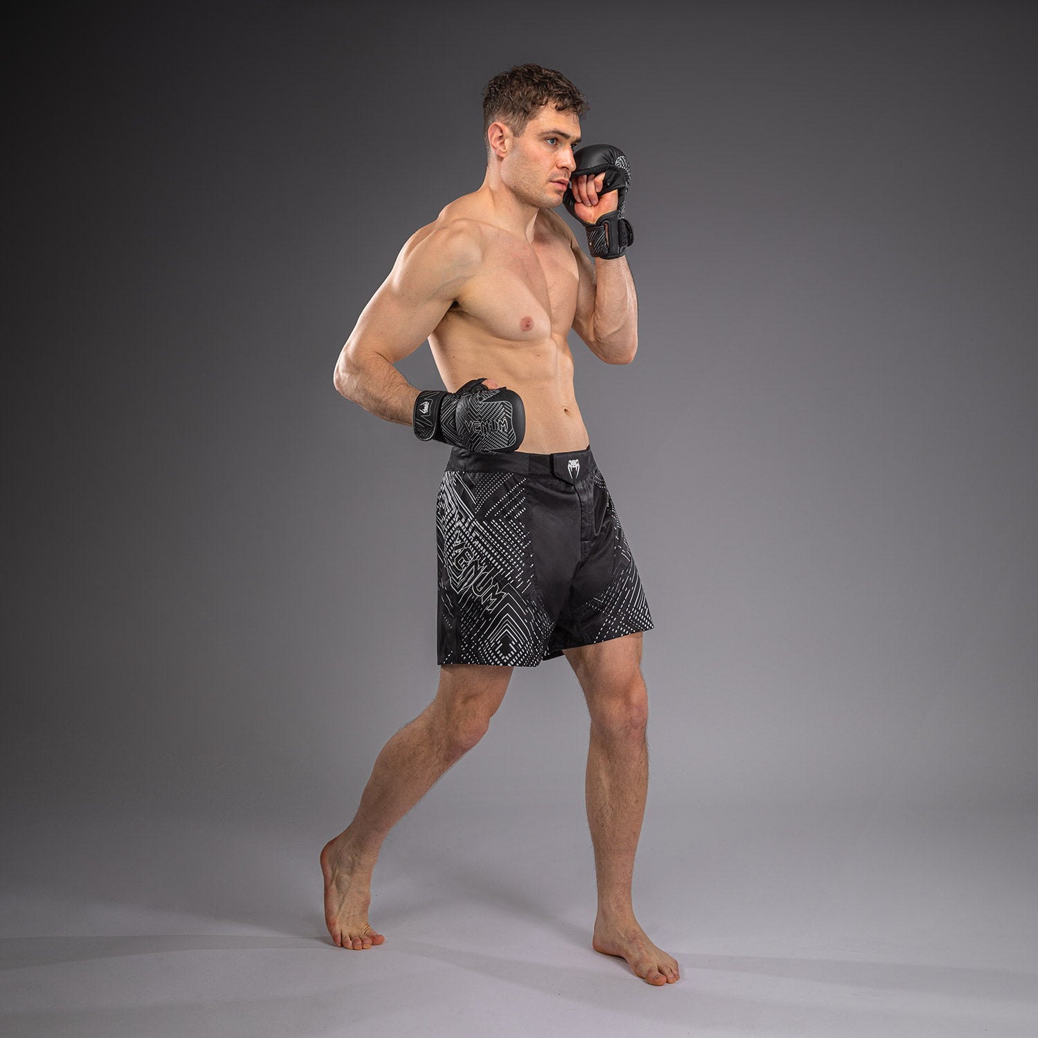 venum-midnight-fury-fightshorts-schwarz-grau-silber image 3