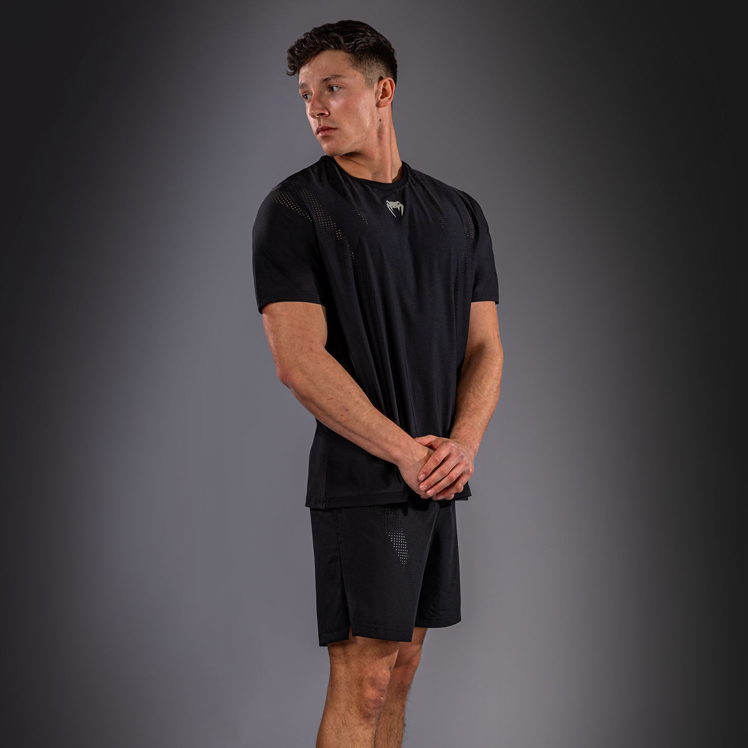 venum-lazer-dry-tech-t-shirt-schwarz-grau image 2