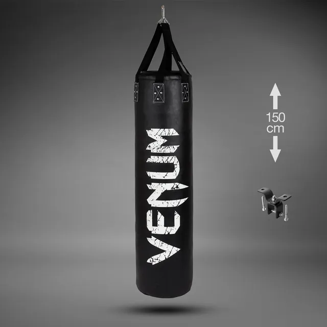 venum-challenger-boxsack-gef-llt-150-cm-schwarz-wei-inkl-deckenhaken image 1