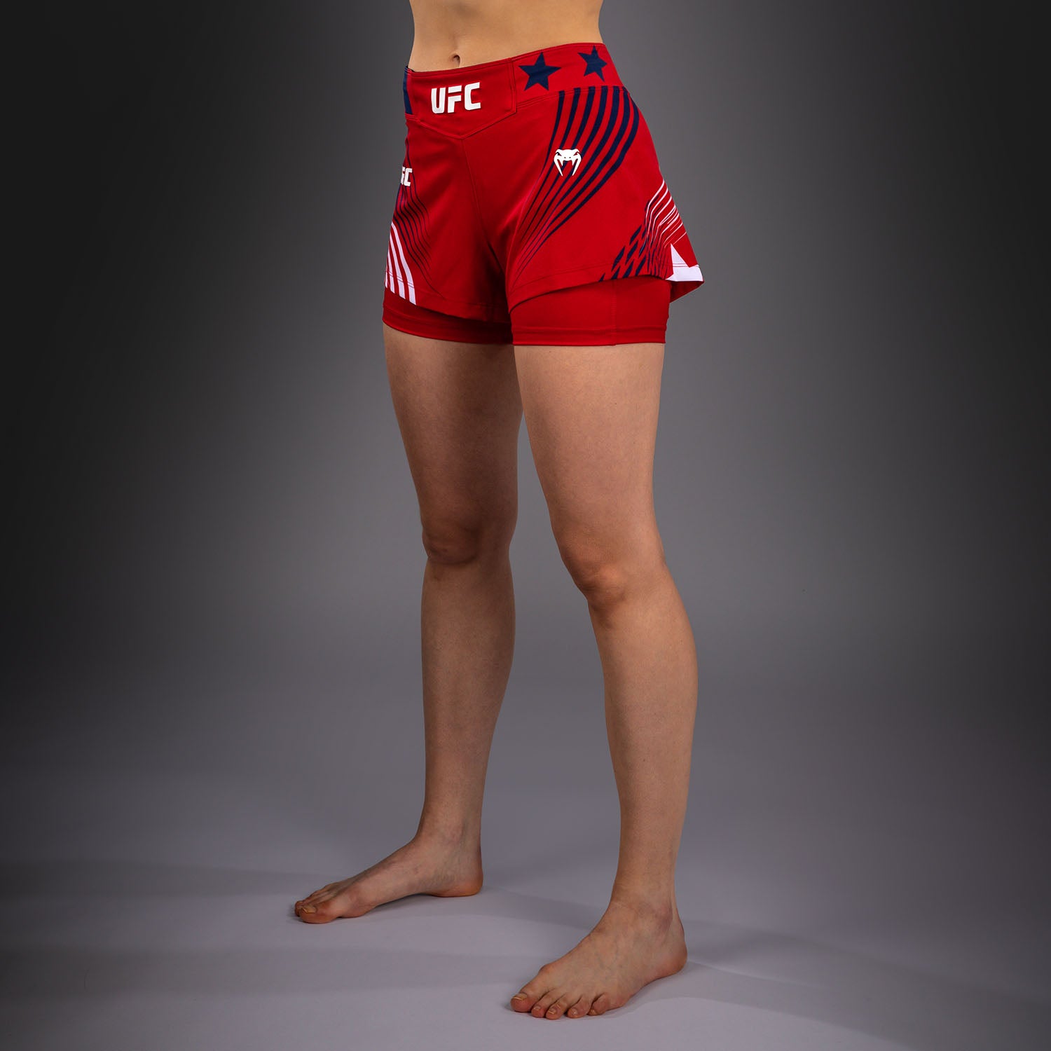 ufc-freedom-250-by-venum-authentic-fight-night-fightshorts-damen-rot image 3