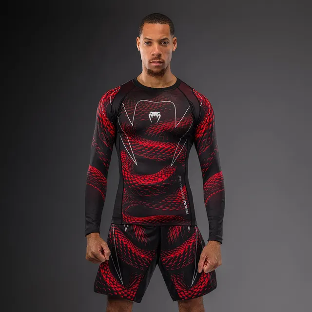 venum-matupa-rashguard-langarm-schwarz-rot-silber image 1