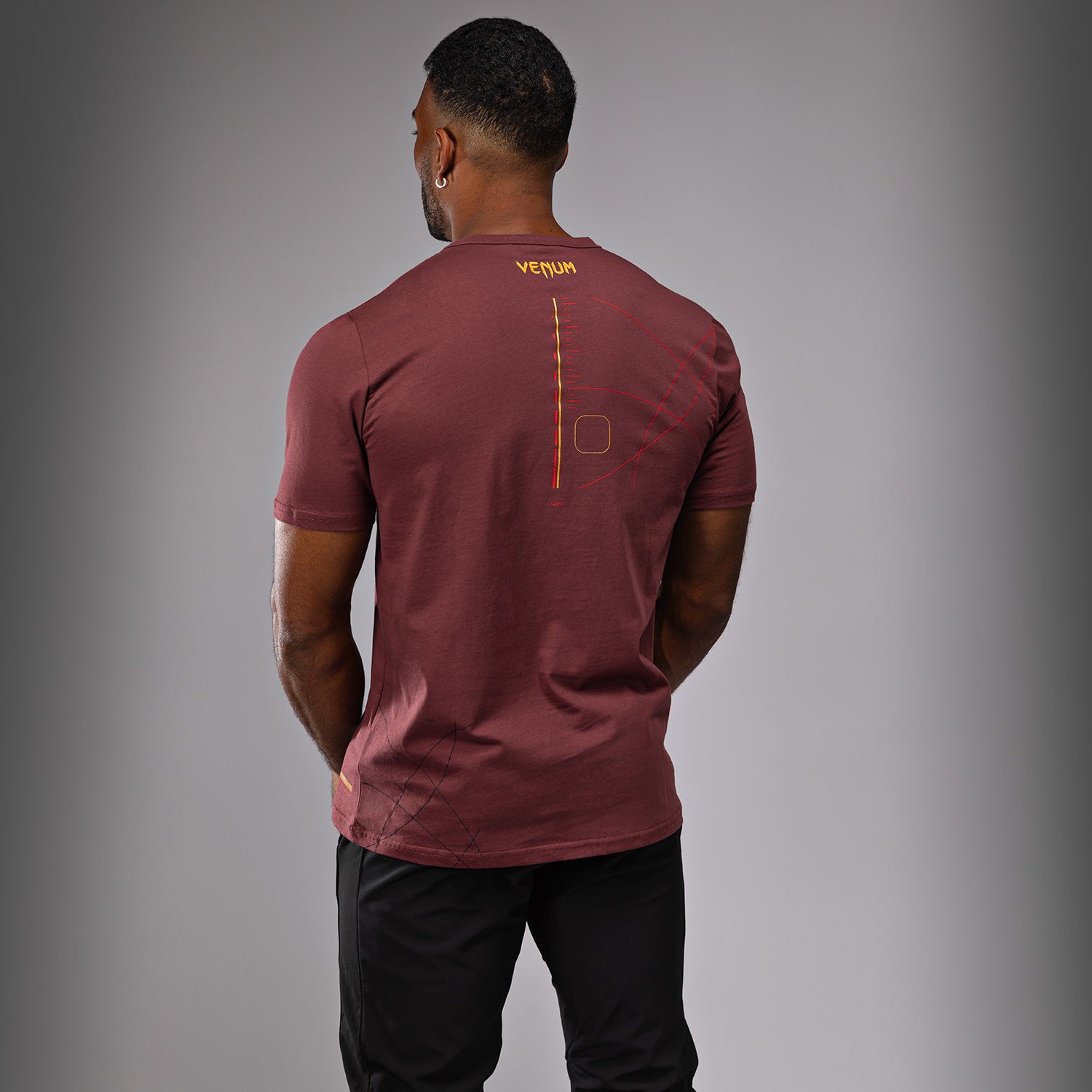 venum-tactical-xt-t-shirt-herren-schwarz-burgund-gold image 3