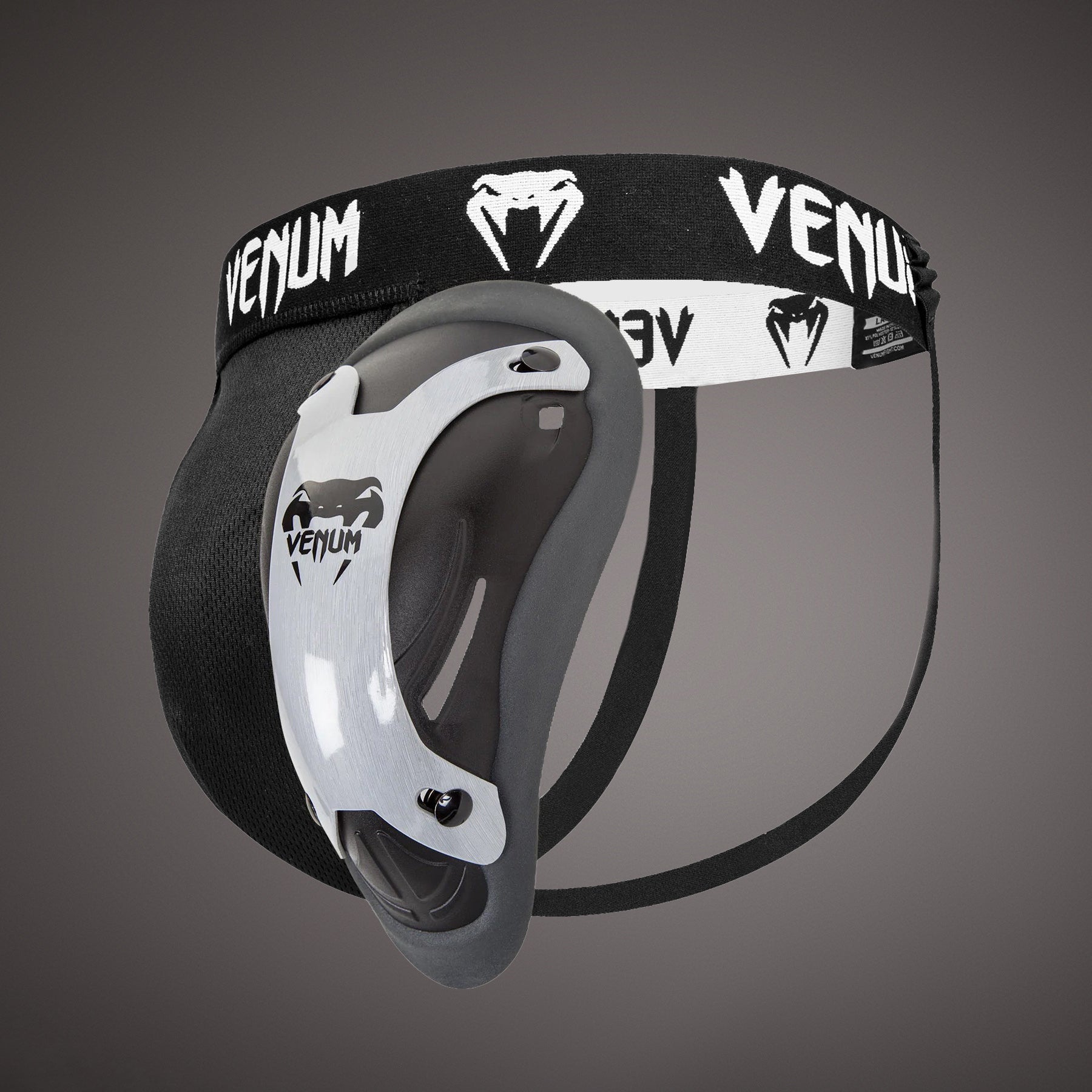 venum-competitor-silver-series-tiefschutz-mit-suspensorium-grau-schwarz image 1