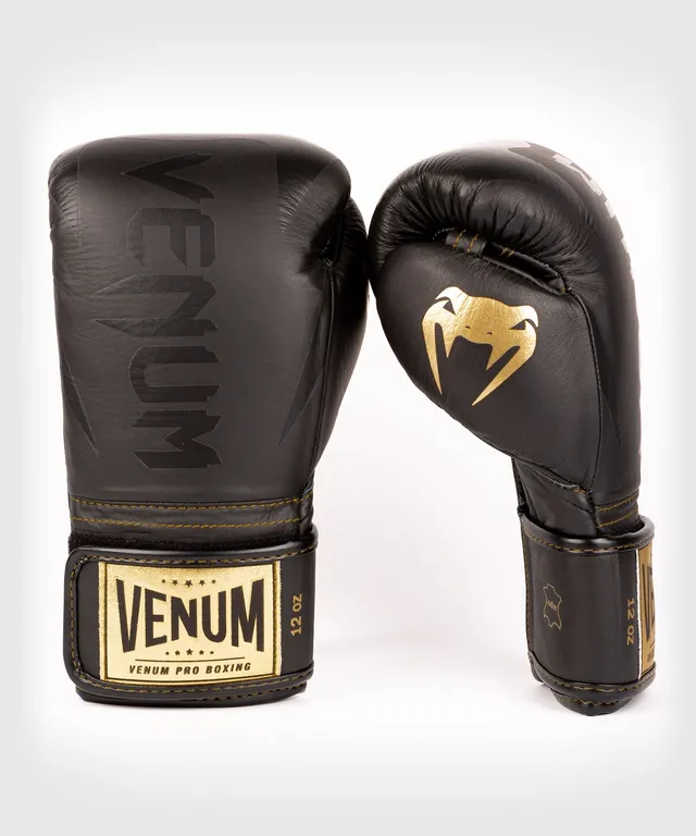 venum-hammer-profi-boxhandschuhe-klett-schwarz-schwarz-gold image 1