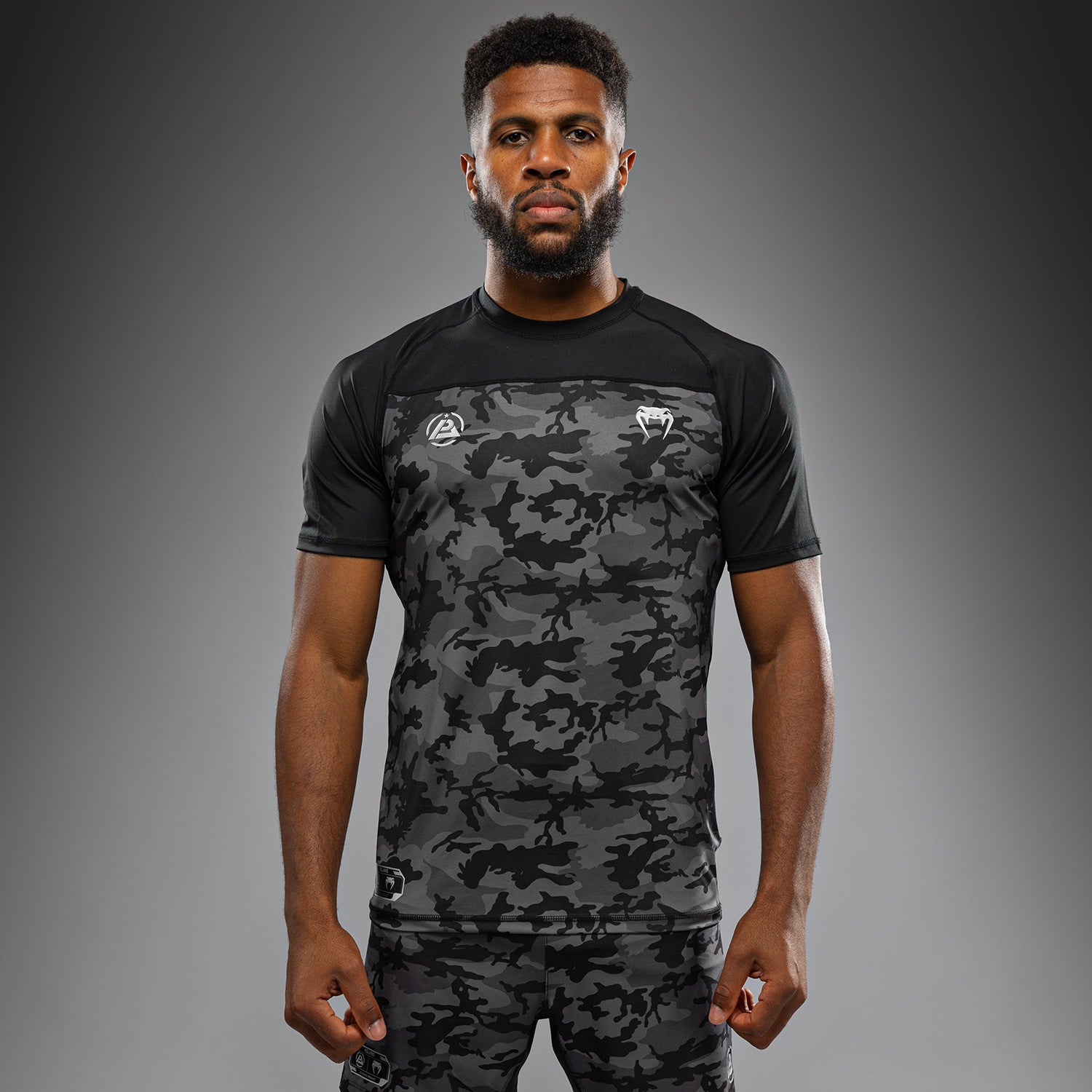 venum-x-polaris-dry-tech-t-shirt-herren-schwarz-grau image 1