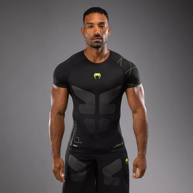 venum-training-camp-4-0-rashguard-kurzarm-herren-schwarz-neongr-n image 1