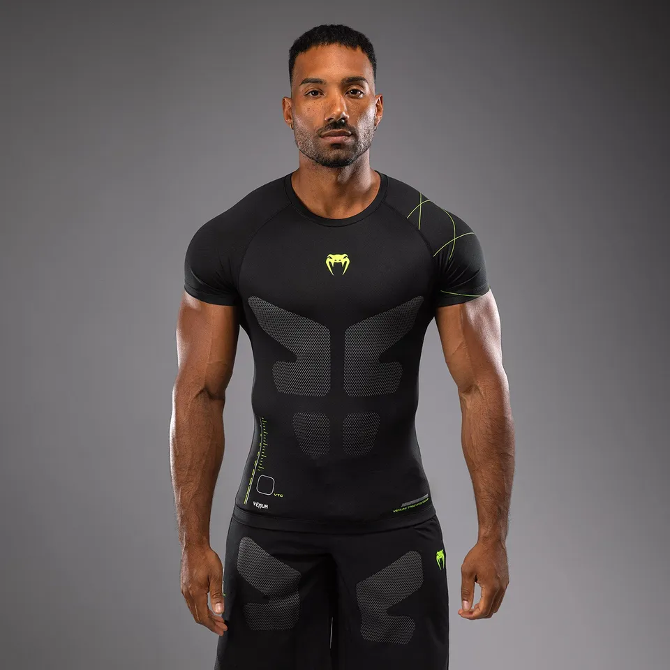 venum-training-camp-4-0-rashguard-kurzarm-herren-schwarz-neongr-n image 1