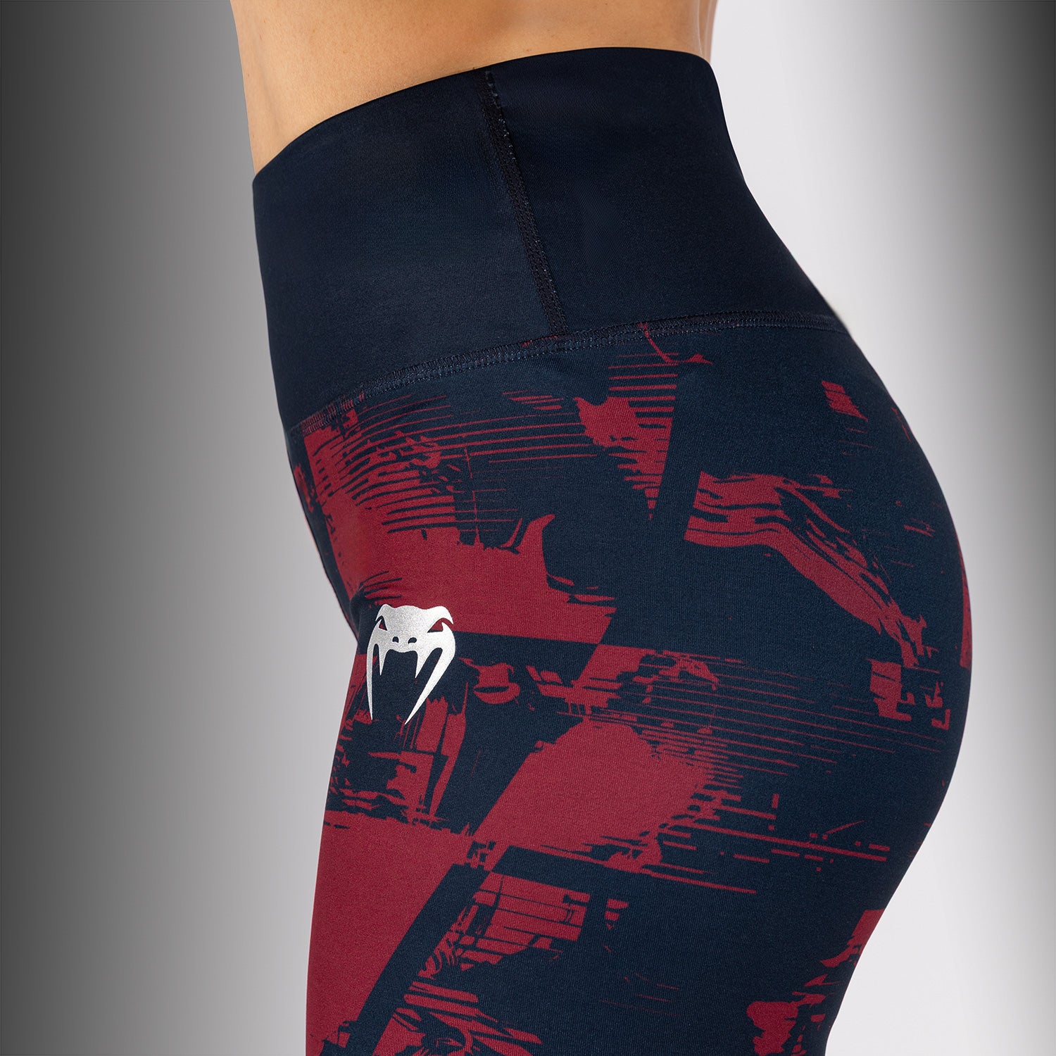 ufc-zenith-by-venum-authentic-fight-week-damen-leggings-marineblau-bordeauxrot-s image 6