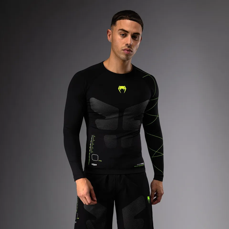 venum-training-camp-4-0-langarm-rashguard-herren-schwarz-neongr-n image 1