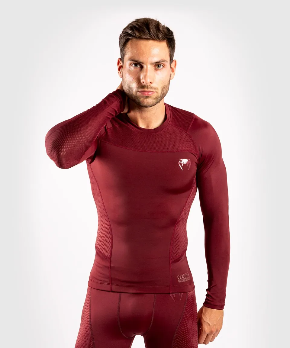 venum-g-fit-rashguard-langarm-burgundrot image 1