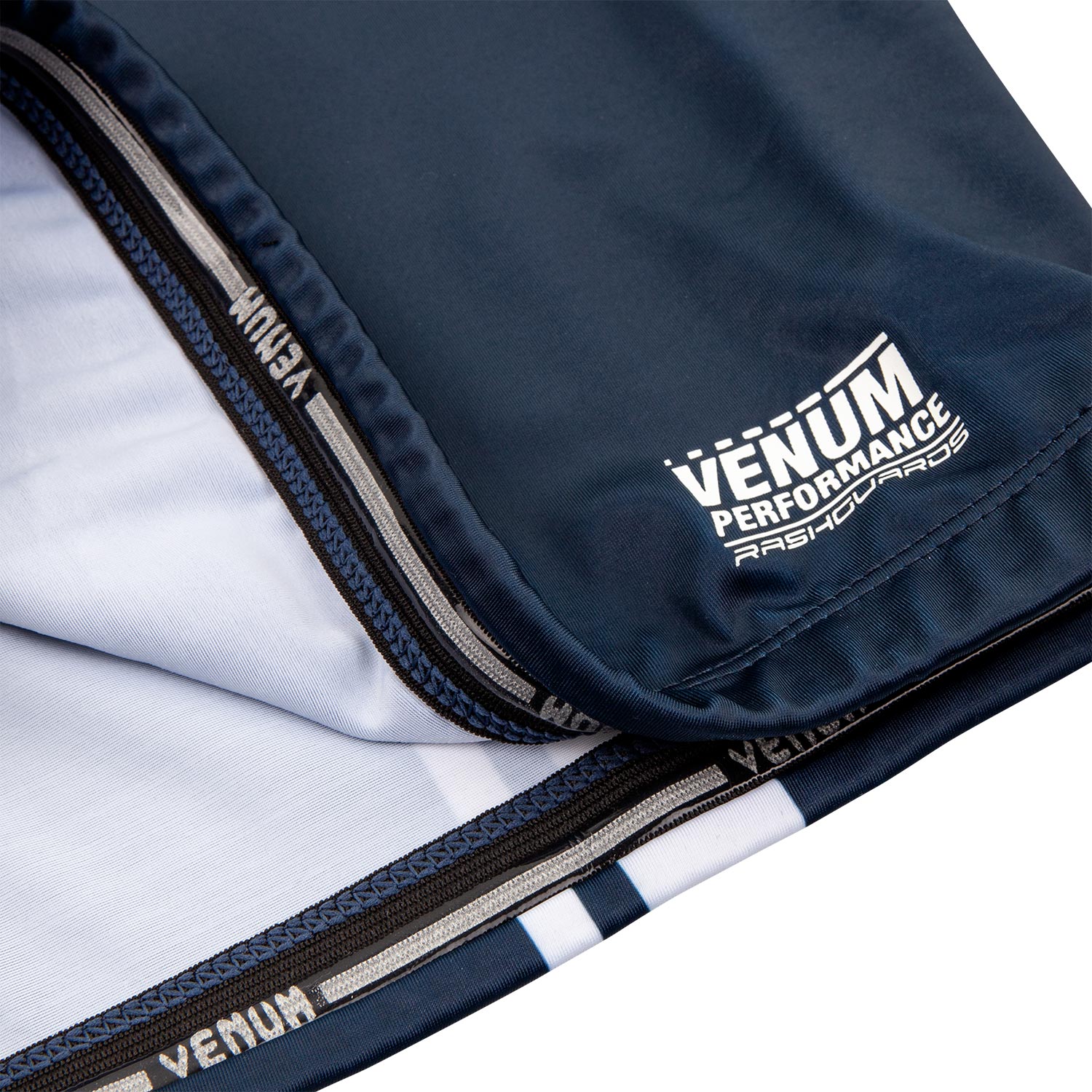 venum-logos-rashguard-langarm-marineblau-wei image 6