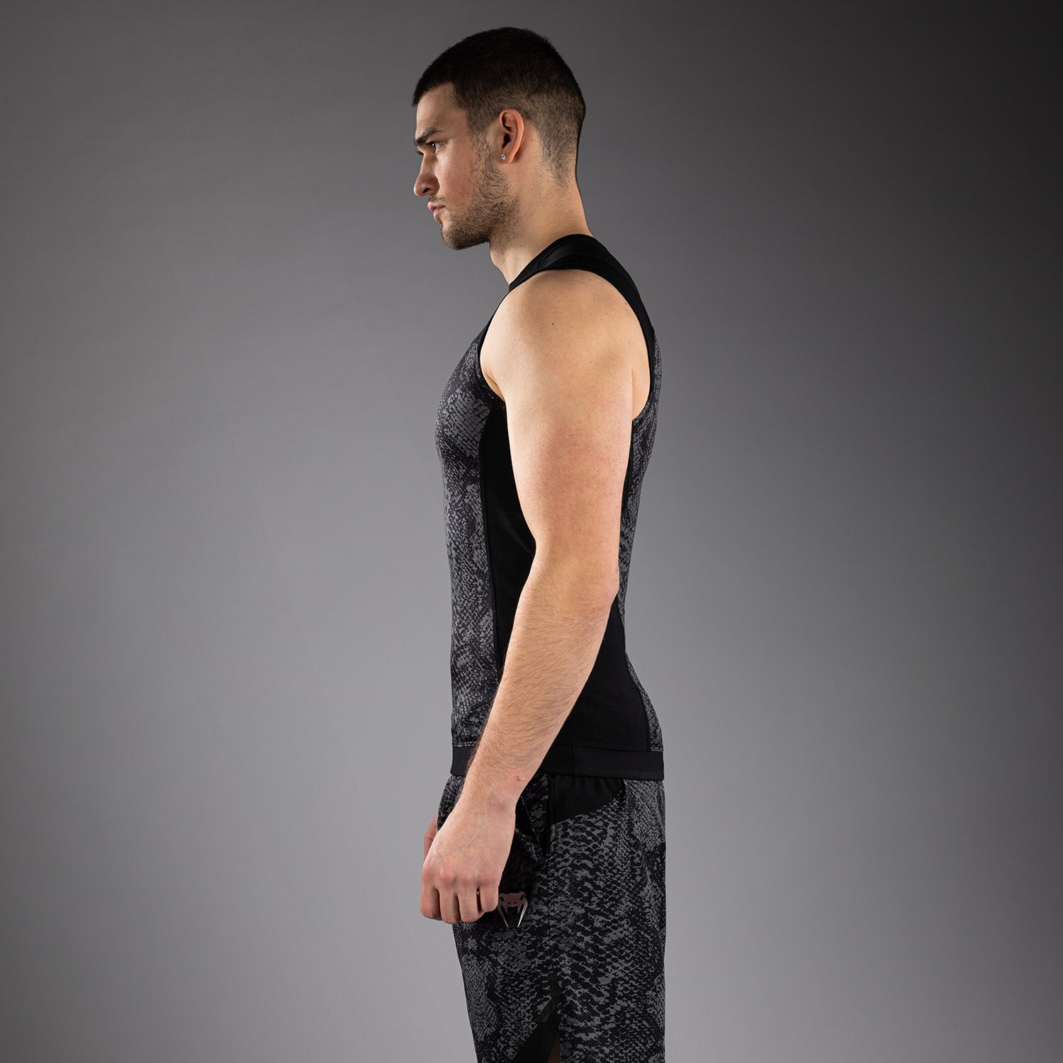 venum-g-fit-scales-rashguard-herren-rmellos-schwarz-anthrazitgrau image 2