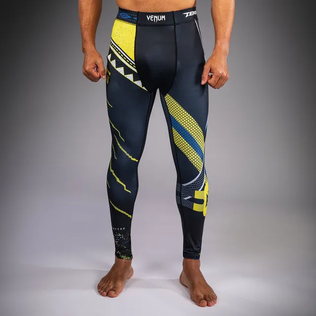 venum-x-tekken-8-spats-king-kompressionshose-grappling-bjj-mma-schwarz-gelb image 1
