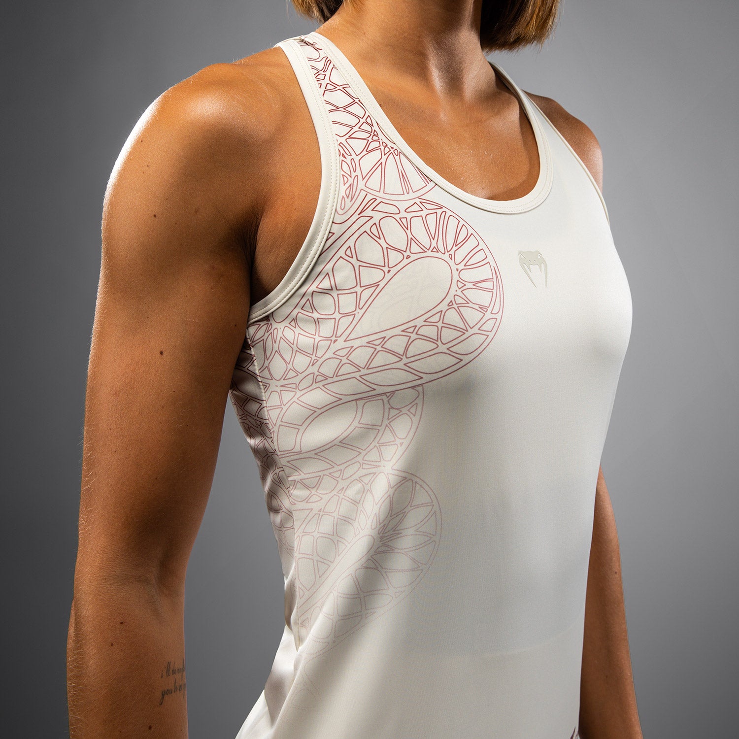 venum-serpenti-damen-tank-top-elfenbein-burgunder image 4