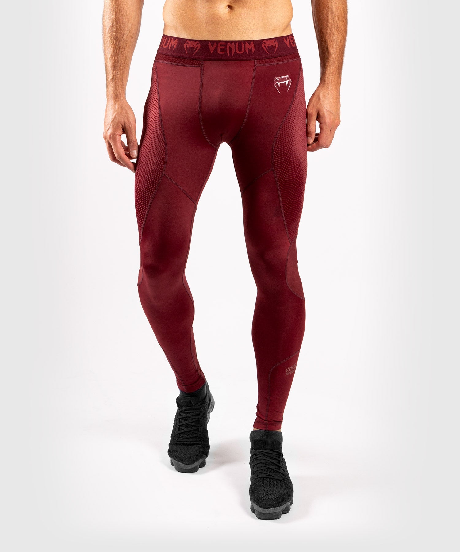 venum-g-fit-spats-kompressionshose-burgundrot image 1