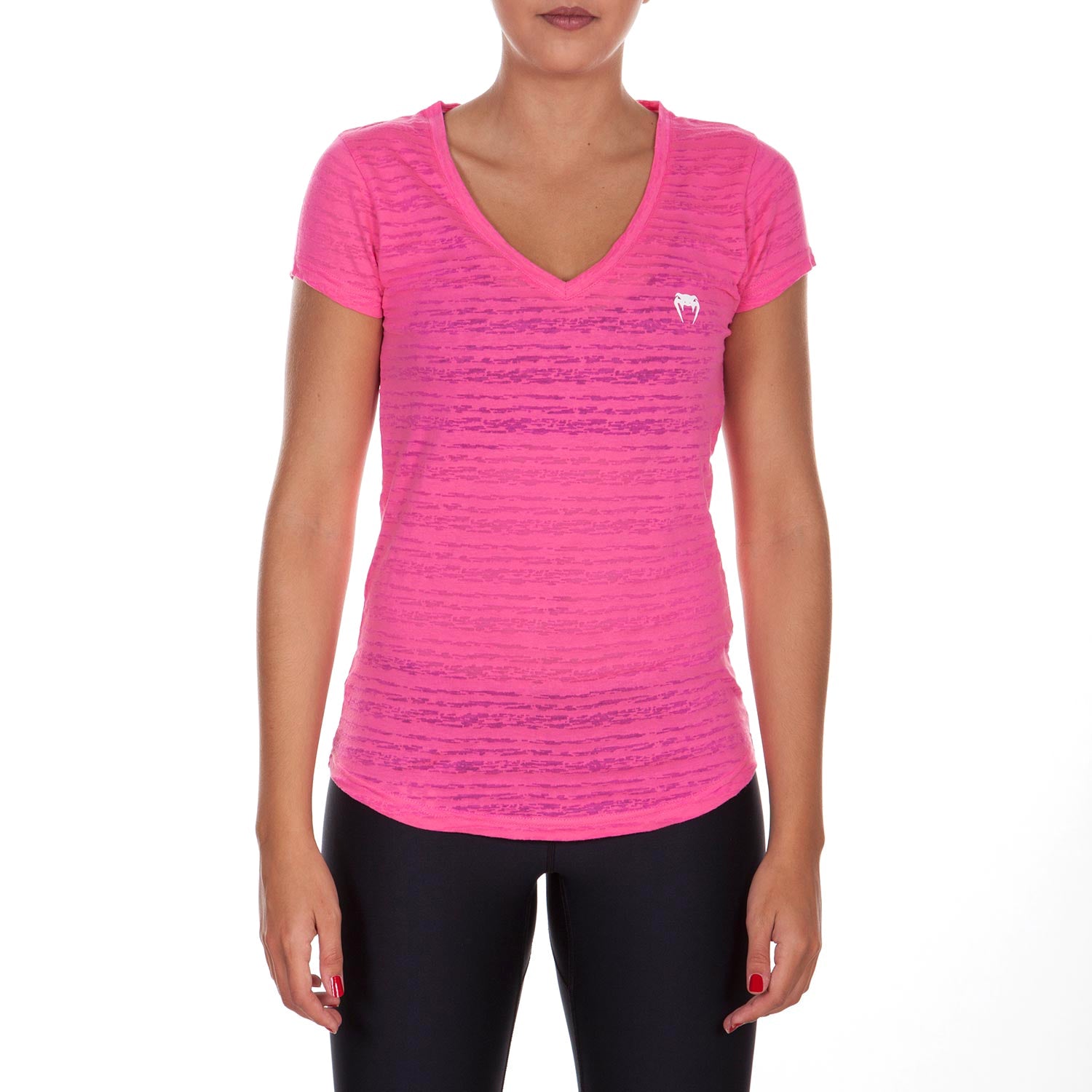 venum-essential-v-ausschnitt-t-shirt-pink-f-r-damen image 1