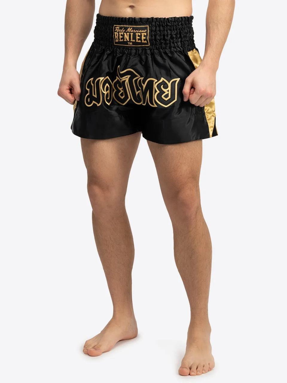 benlee-goldy-thaiboxhose-satin-muay-thai-shorts-f-r-training-wettkampf image 1