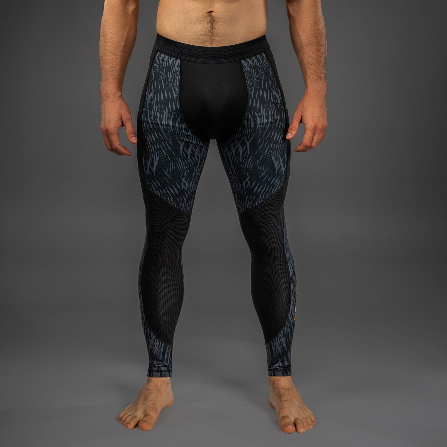 venum-x-chimaev-spats-kompressionstights-schwarz-grau image 2