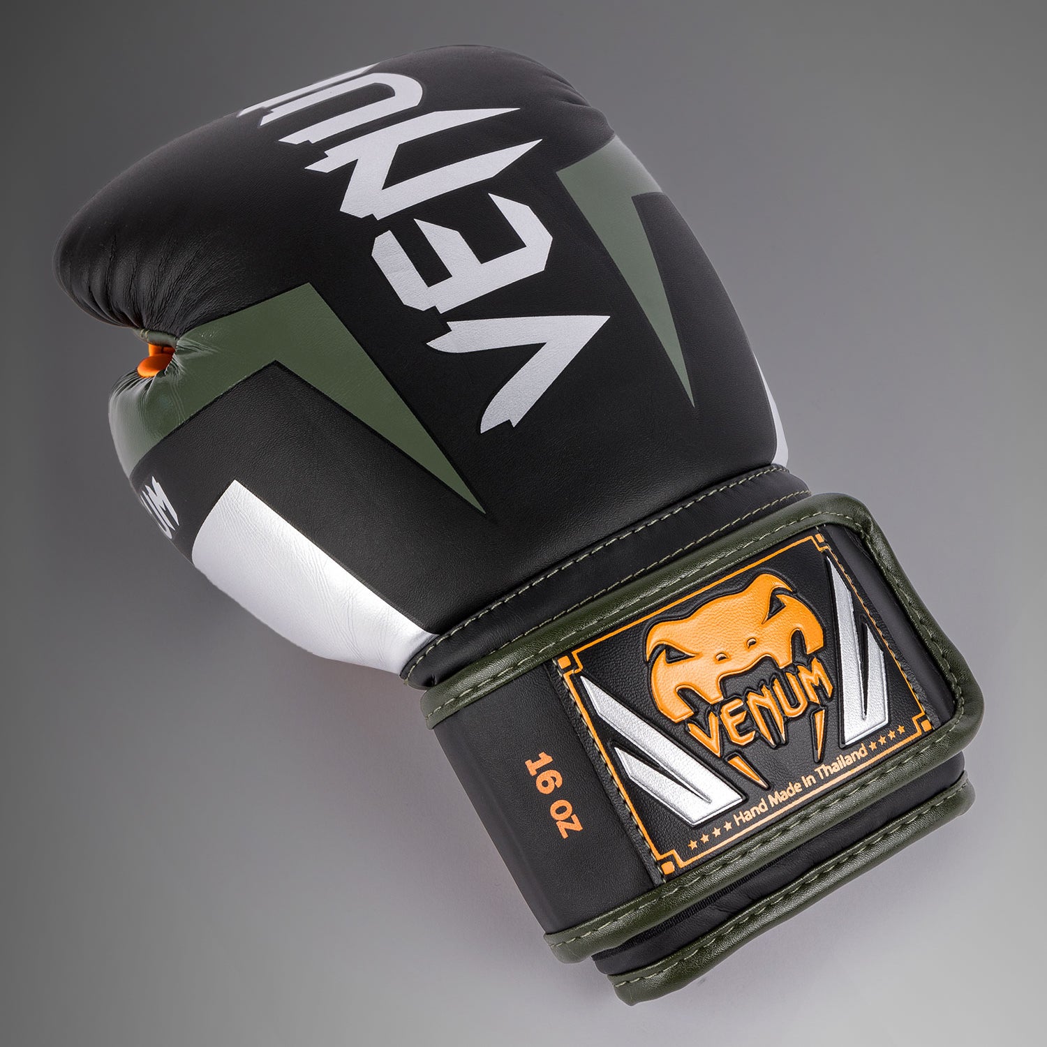 venum-elite-boxhandschuhe-schwarz-silber-kaki image 4