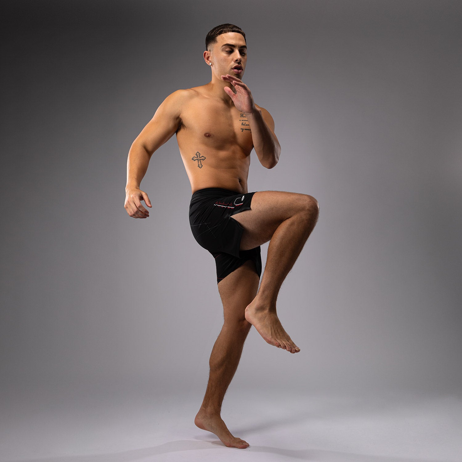 venum-tactical-xt-fightshorts-herren-schwarz-feuerrot-lang-geschnitten image 5