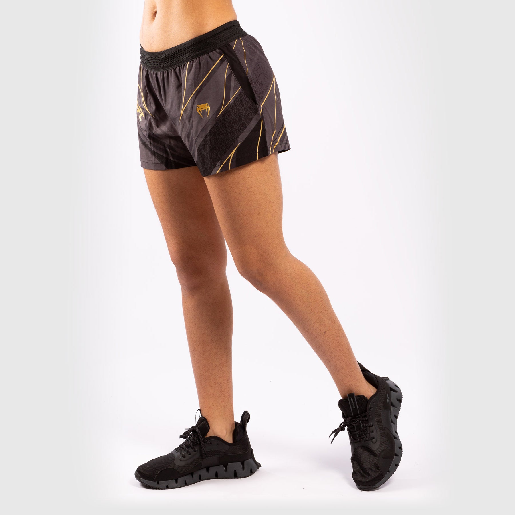 ufc-venum-replica-trainingsshorts-f-r-damen-champion-schwarz-gold image 2