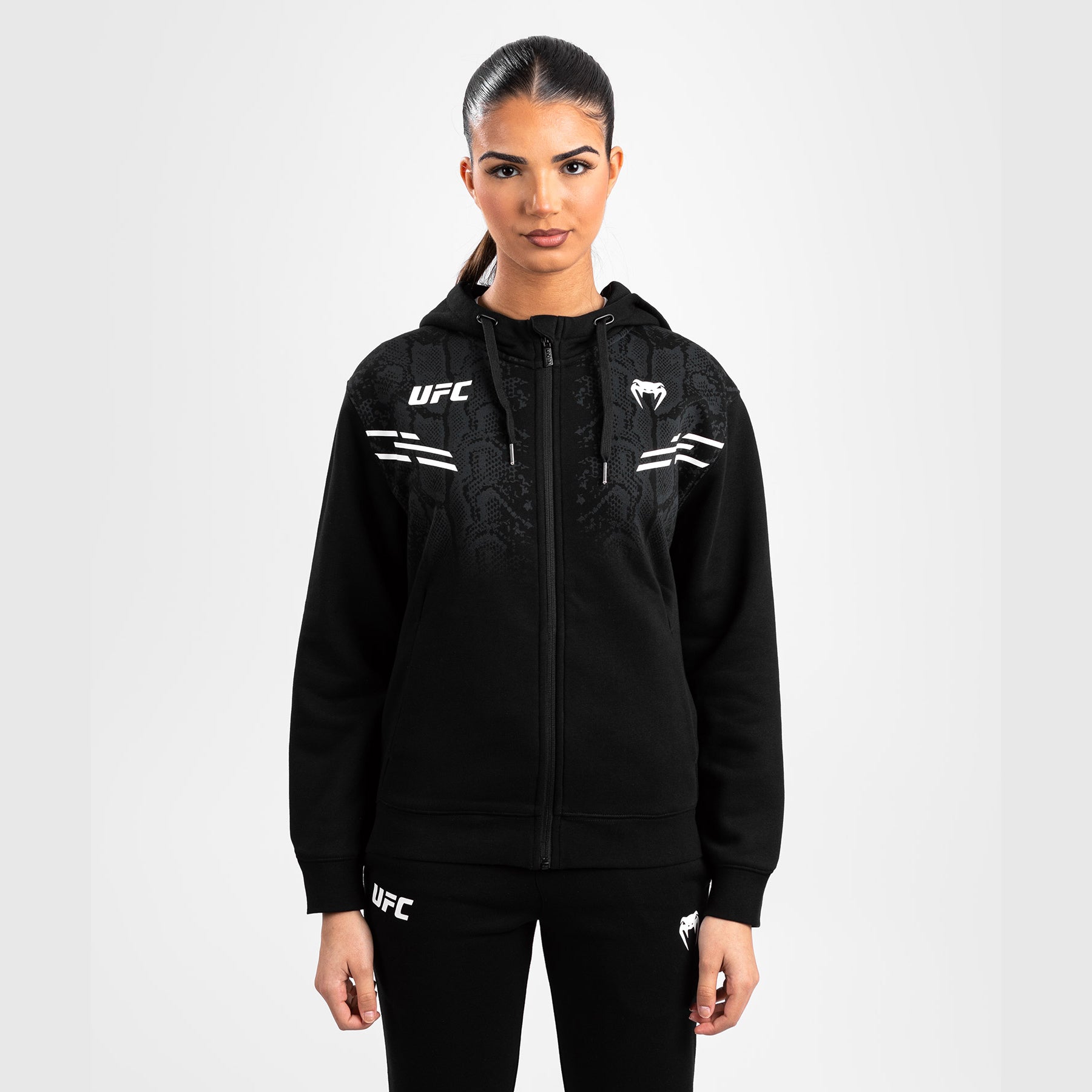 venum-ufc-adrenaline-replica-zip-hoodie-schwarz-damen image 1