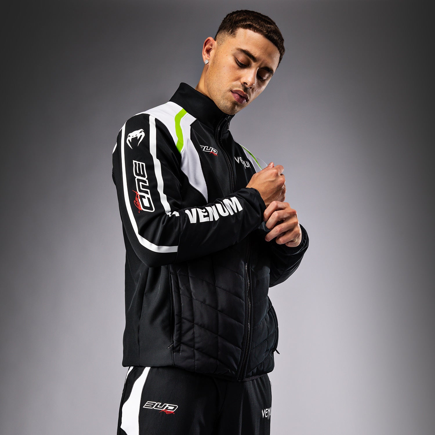 venum-x-bud-racing-herren-softshell-jacke-schwarz-wei-limettengr-n image 5