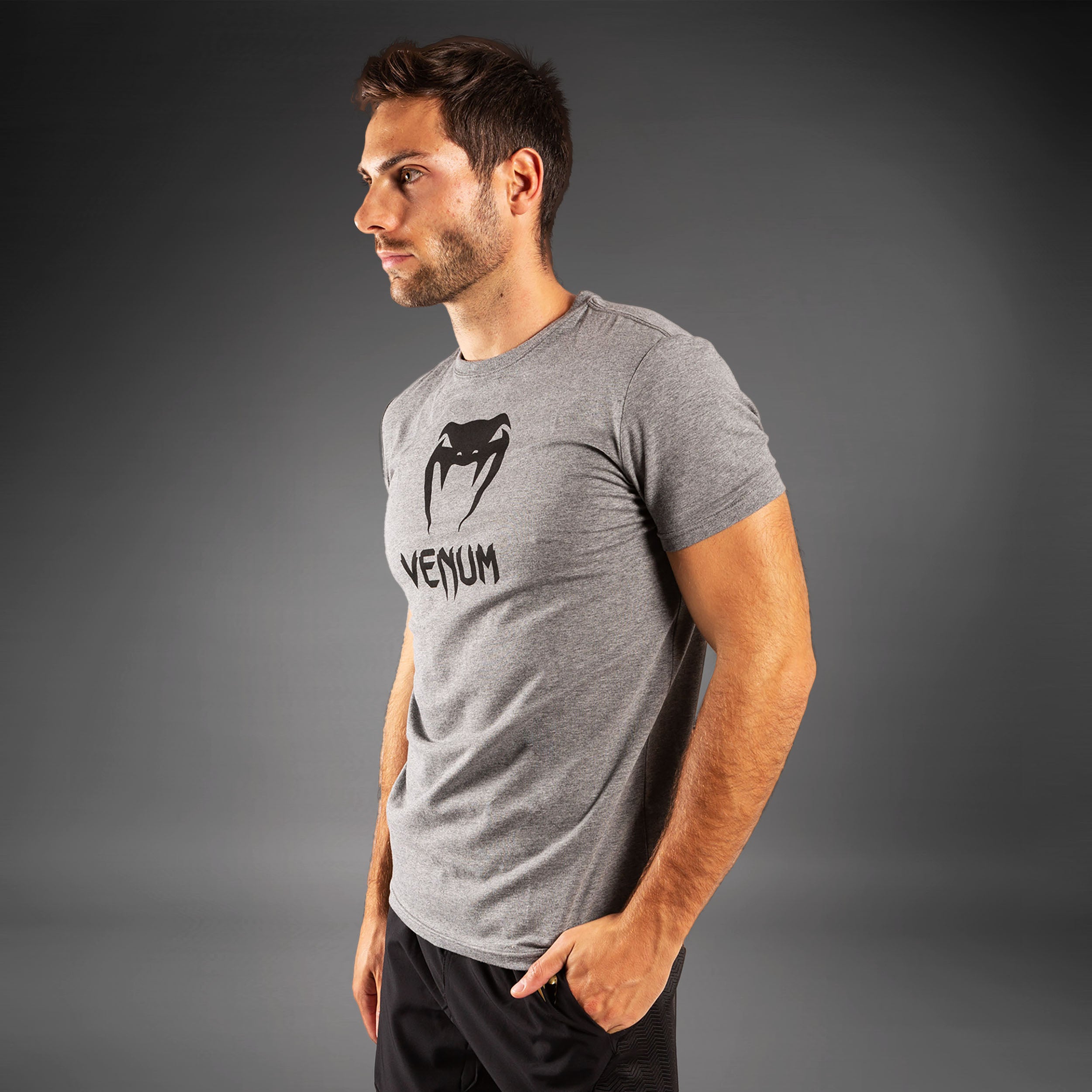 venum-classic-t-shirt-grau-meliert image 3