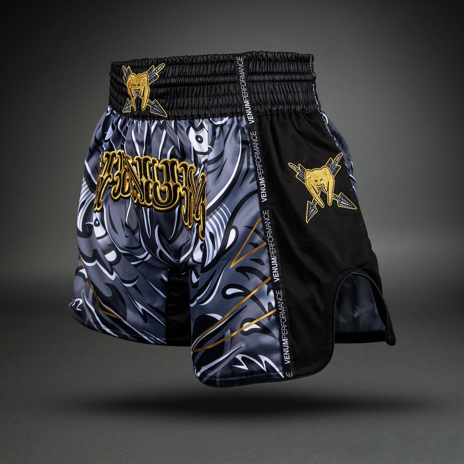 venum-wolf-atak-muay-thai-shorts-schwarz-grau image 2