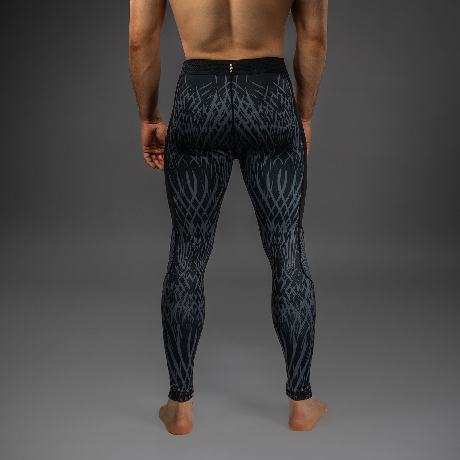 venum-x-chimaev-spats-kompressionstights-schwarz-grau image 3