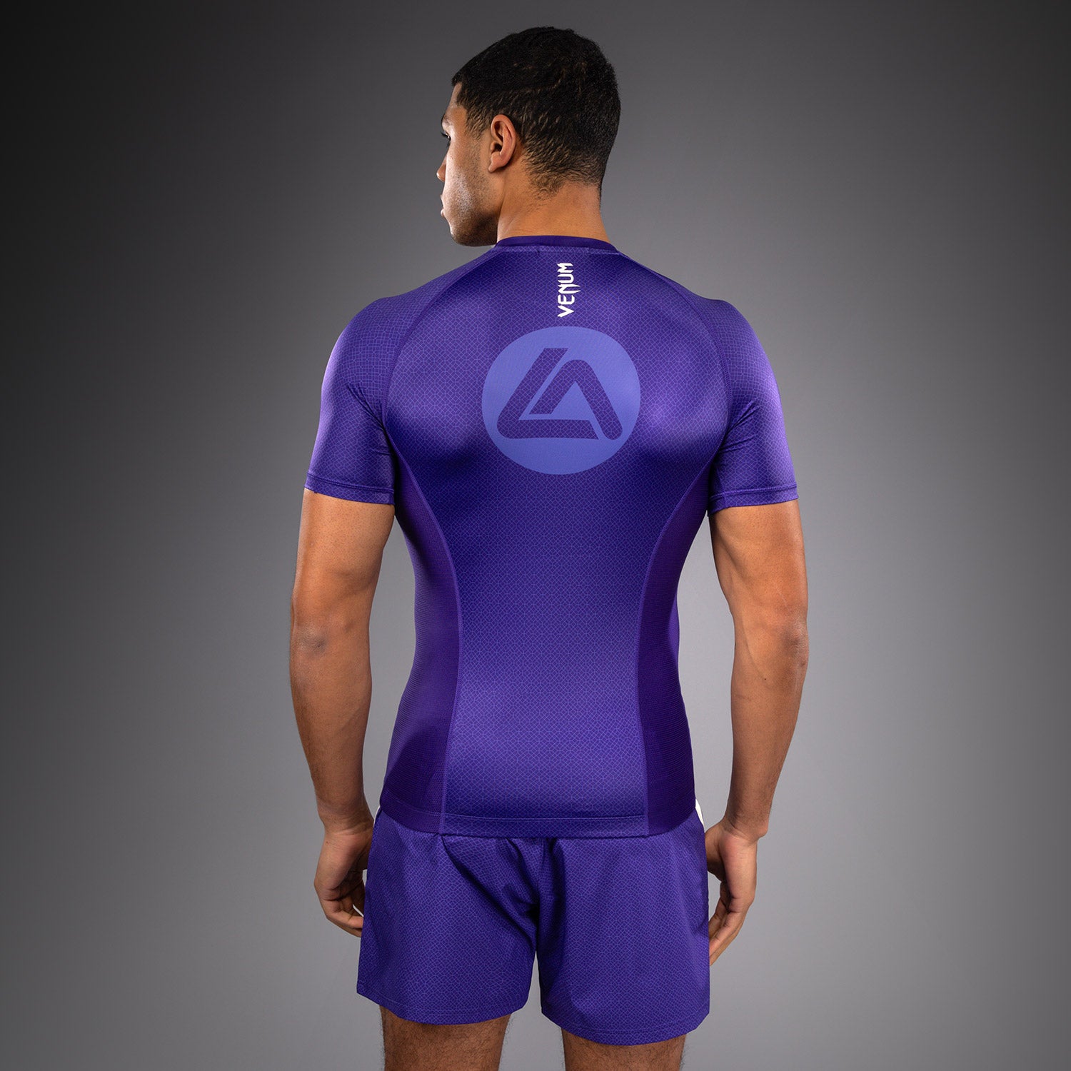 venum-x-roger-gracie-academy-kurzarm-rashguard-lila-herren image 1