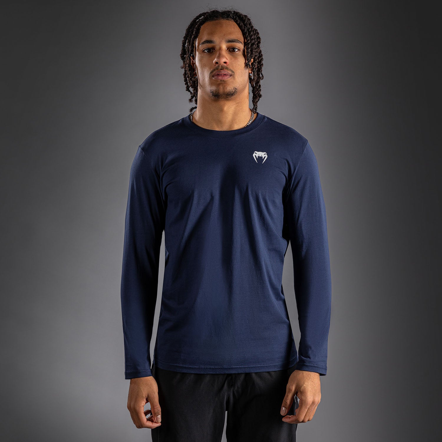 venum-lineup-langarm-t-shirt-herren-marineblau-wei image 1