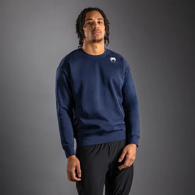 venum-lineup-fleece-crew-sweater-navy-blau-wei image 1