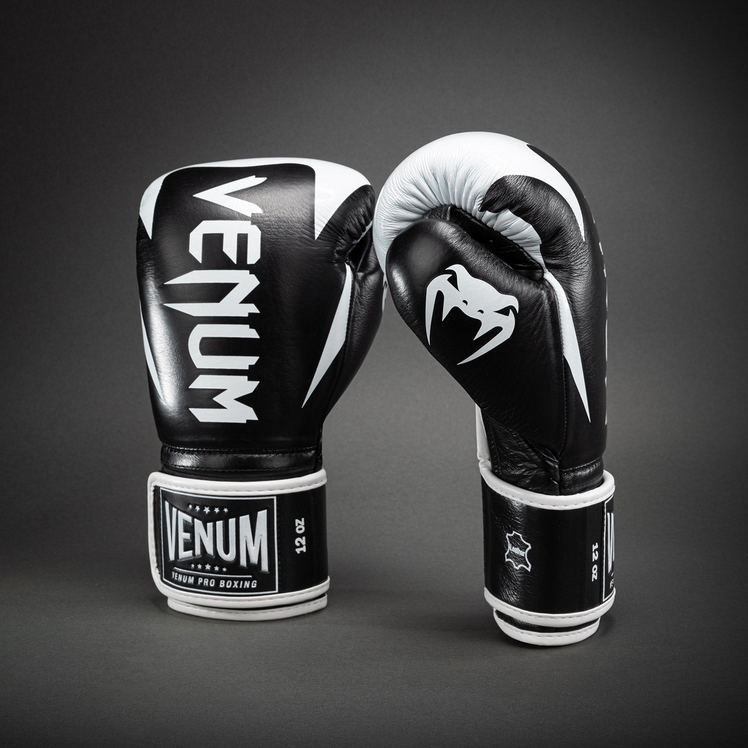 venum-hammer-profi-boxhandschuhe-klettverschluss-schwarz-wei image 2