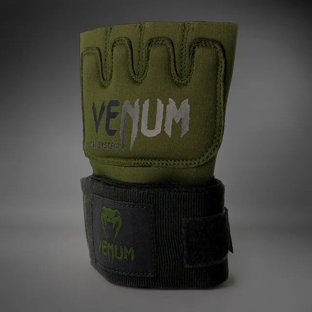 venum-kontact-gel-handschuh-wraps-khaki-schwarz image 1
