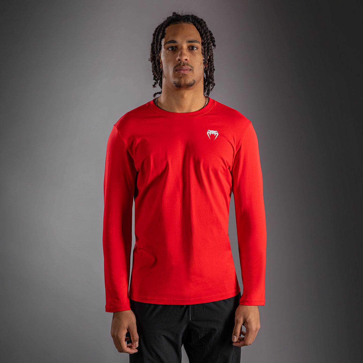 venum-lineup-langarm-t-shirt-rot-wei image 1