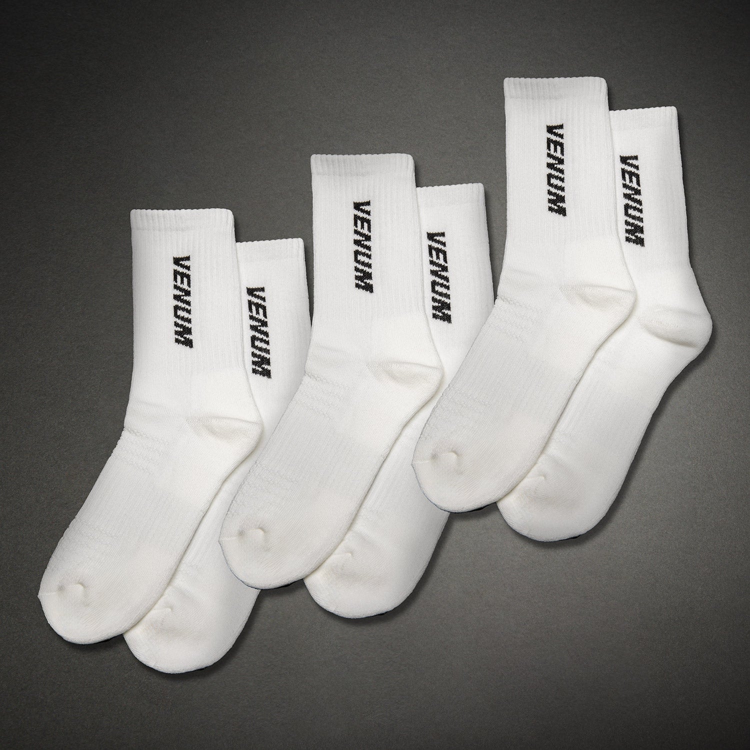 venum-essential-crew-socken-3er-pack-wei-schwarz image 2