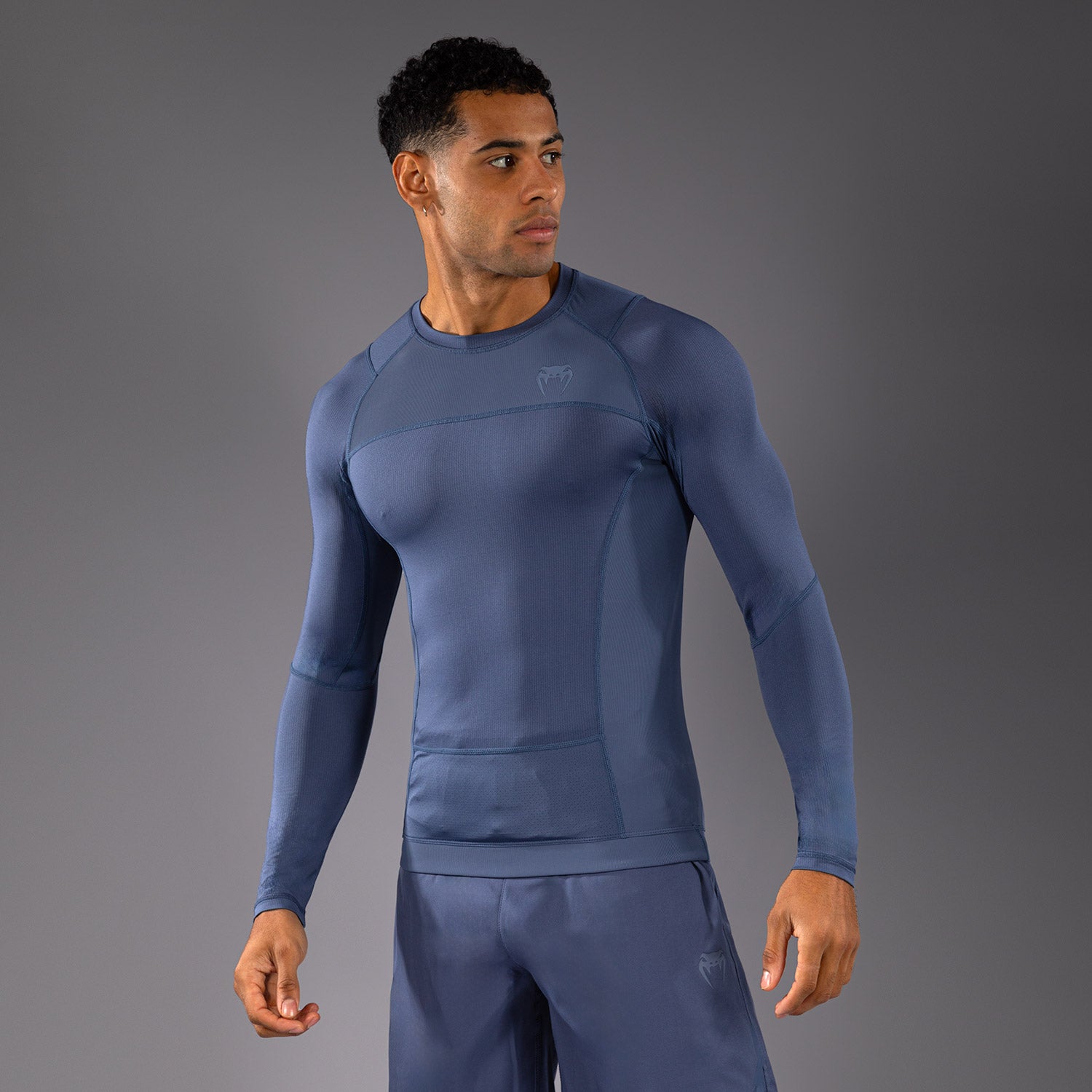 venum-g-fit-air-langarm-rashguard-herren-nebelblau-kompression image 1