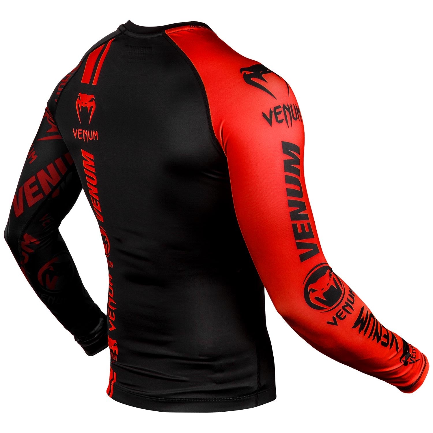 venum-logos-rashguard-langarm-schwarz-rot image 3