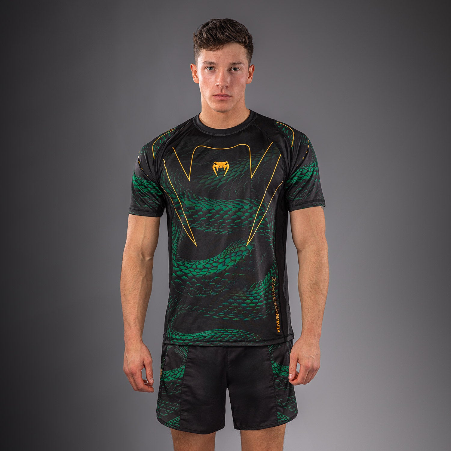 venum-matupa-dry-tech-t-shirt-herren-schwarz-gr-n-gold image 1